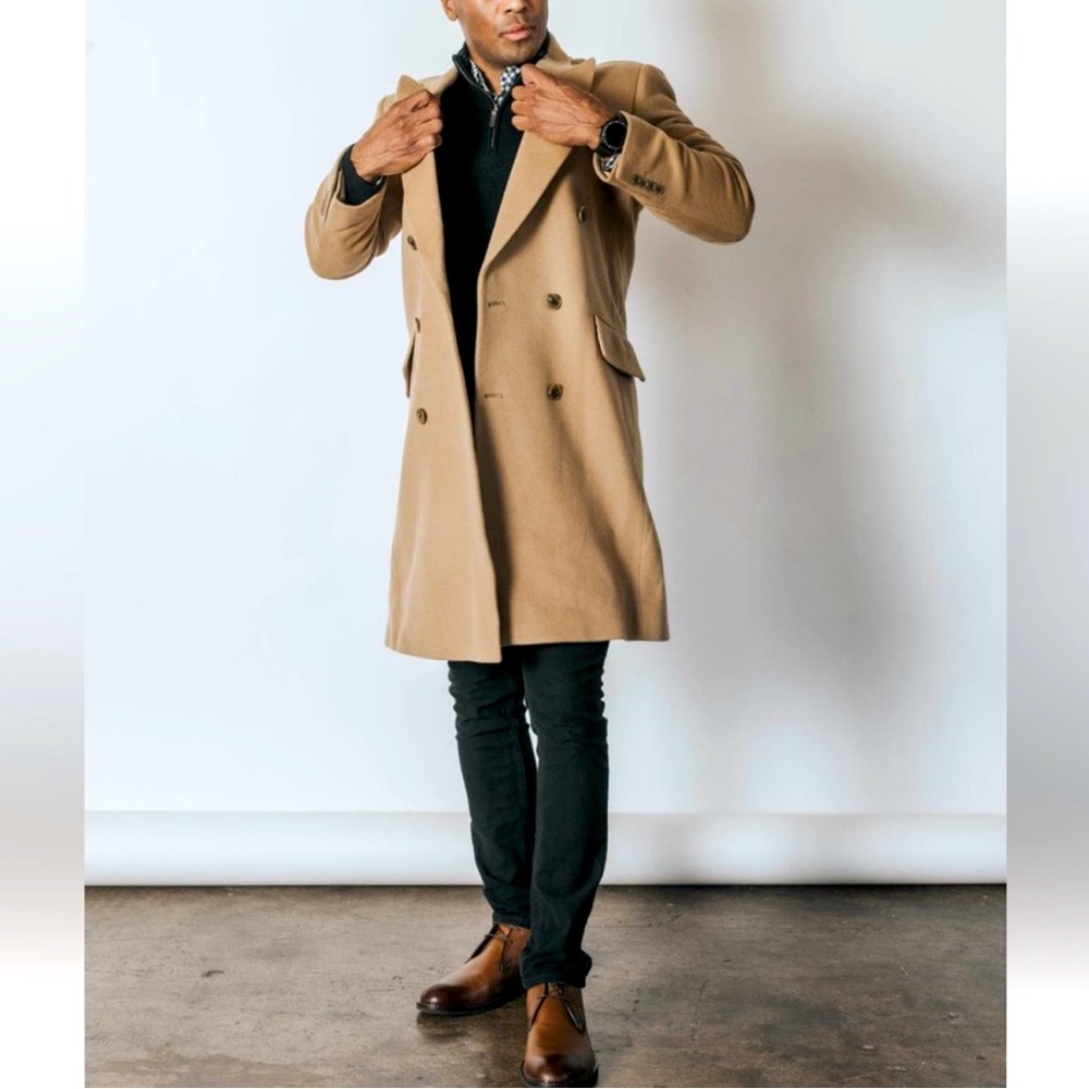 Nordstrom double breasted Wool and cashmere overcoat L